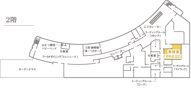 神戸三田ホテル2階フロアガイド