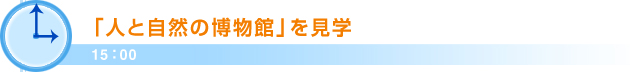 15：00「人と自然の博物館」を見学